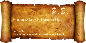 Peresztegi Dominik névjegykártya