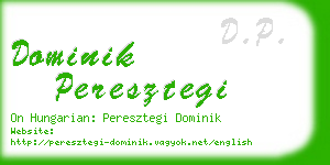 dominik peresztegi business card